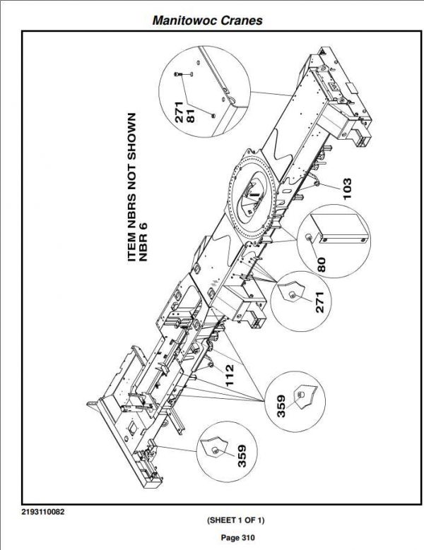 Manitowoc Cranes PM 223869 002 TMS900E Spare Parts Manual PDF 2