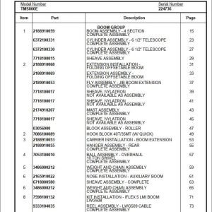 Manitowoc Cranes PM 224736 001 TMS800E Spare Parts Manual PDF 1
