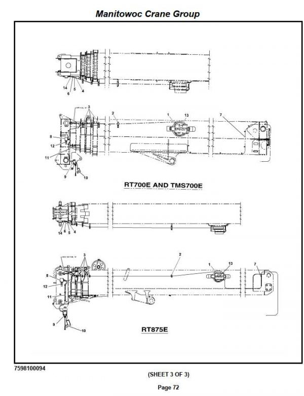 Manitowoc Cranes PM 224999 000 RT760E Spare Parts Manual PDF 2