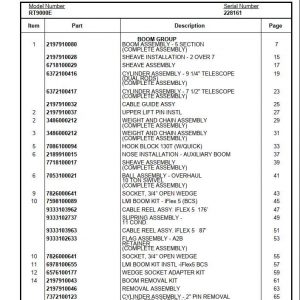 Manitowoc Cranes PM 228162 000 RT9000E Spare Parts Manual PDF 1