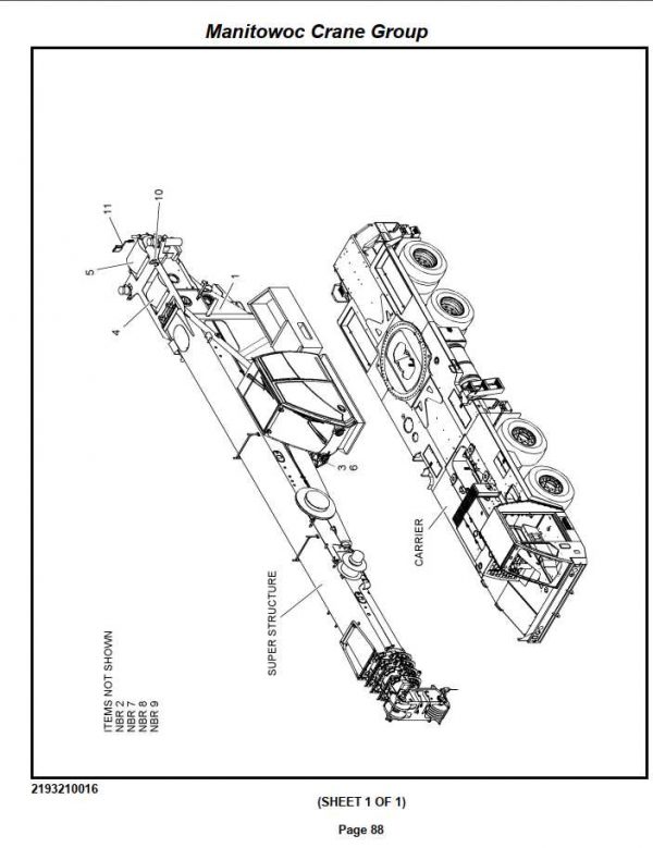 Manitowoc Cranes PM 228825 001 TMS9000E Spare Parts Manual PDF 2