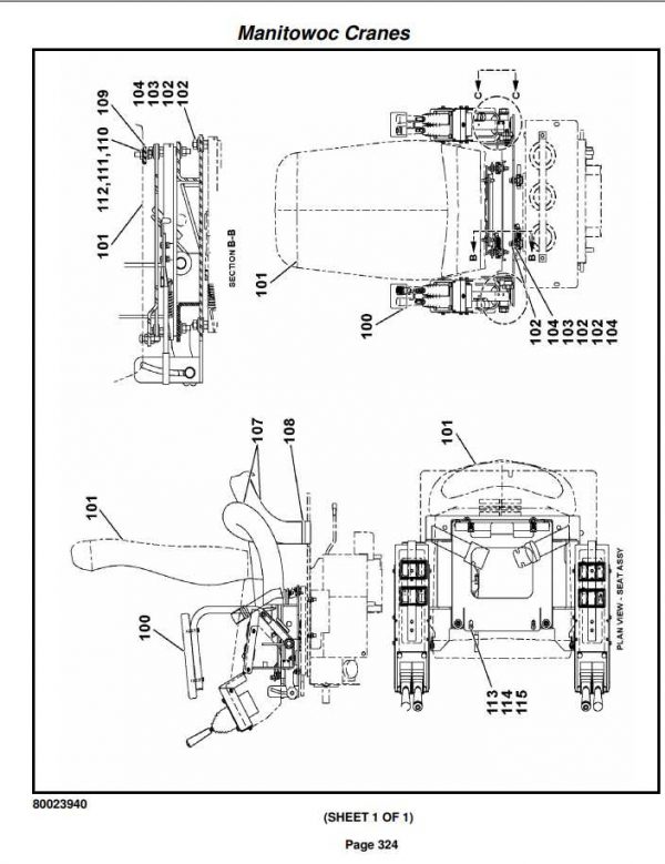 Manitowoc Cranes PM 234606 002 RT650E 50 US T Spare Parts Manual PDF 2