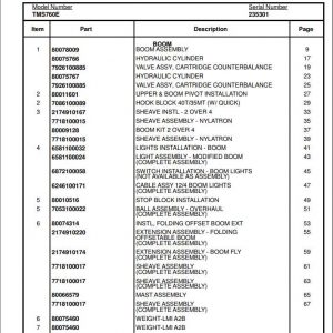 Manitowoc Cranes PM 235301 000 TMS760E13 Spare Parts Manual PDF 1