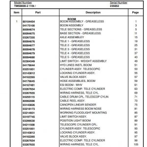 Manitowoc Cranes PM 235852 002 TMS9000 2 Spare Parts Manual PDF 1