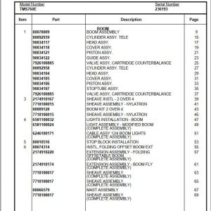 Manitowoc Cranes PM 236193 000 TMS760E13 Spare Parts Manual PDF 1