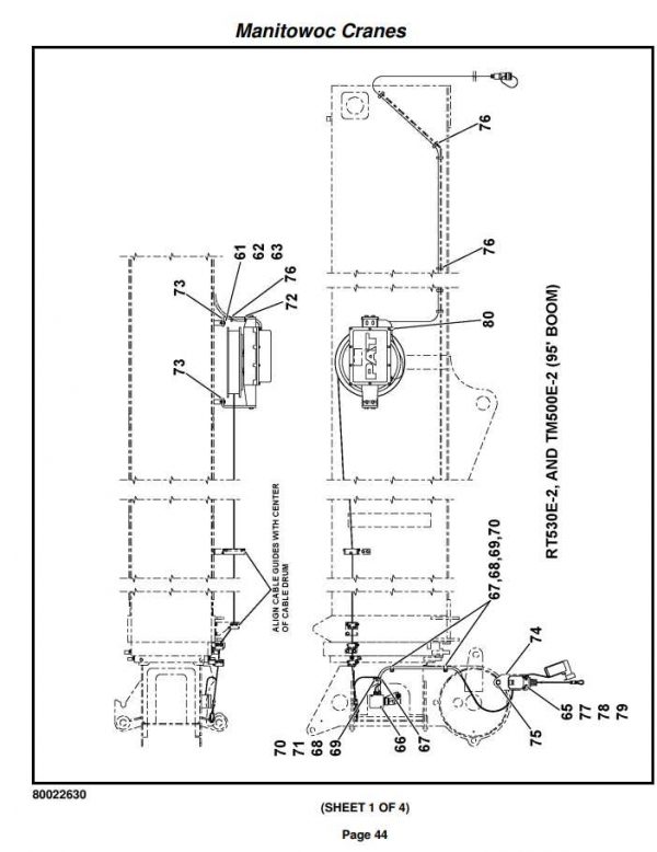 Manitowoc Cranes PM 258650 001 RT530E 2 Spare Parts Manual PDF 2