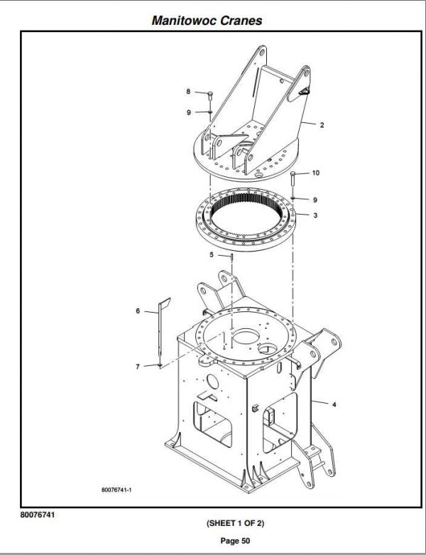 Manitowoc Cranes PM 300886 000 9103A Spare Parts Manual PDF 2