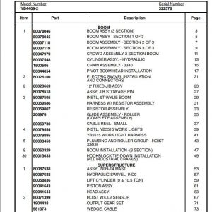 Manitowoc Cranes PM 322578 002 YB4409 2 Spare Parts Manual PDF 1