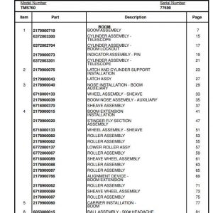 Manitowoc Cranes PM 77690 006 TMS760 Spare Parts Manual PDF 1