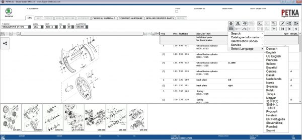 PETKA 8.3 Volkswagen Seat Skoda Audi Commercial Vehicles Porsche 08.2021 Spare Parts Catalog DVD 15