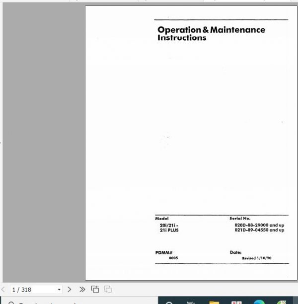 Raymond Forklift Reach 20i Operation Maintenance Parts Manual 23