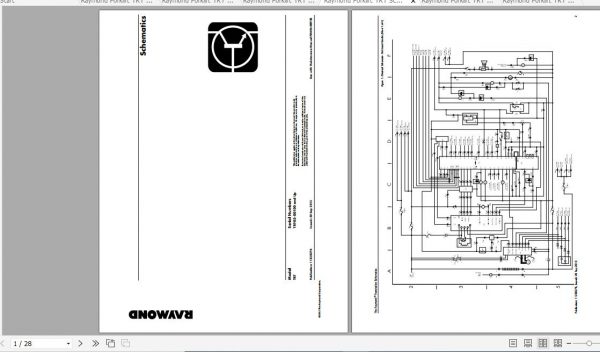 Raymond Forklift Transtacker TRT Electrical Schematics Maintenance Parts Manual 3