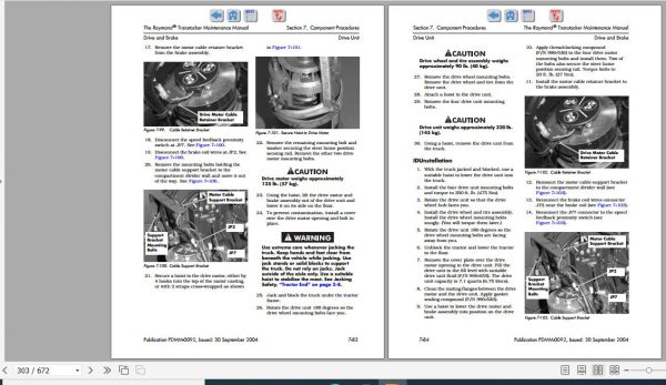 Raymond Forklift Transtacker TRT Electrical Schematics Maintenance Parts Manual 4