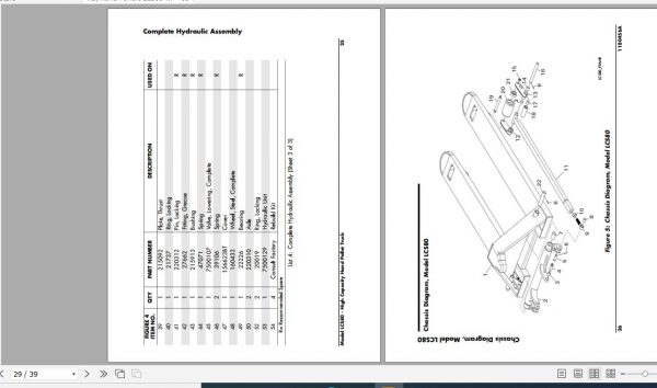 Raymond Hand Pallet Truck LCS80 Owner Operation Parts Manual 1180456A 2