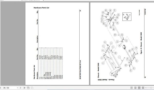 Raymond Hand Pallet Truck SS45 Owner Operation Maintenance Parts Manual 2