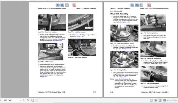 Raymond Order Pick Lift Truck 5400 5500 5600 Schematic Maintenance Parts Manual 4
