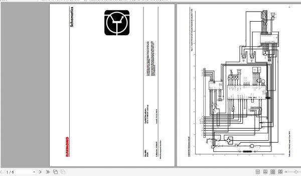 Raymond Order Picker Pallet Truck 8720 Schematic Maintenance Parts Manual 3