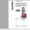 Raymond Reach Fork Truck 7600 7620 7640 Schematics Maintenance Parts Manual 2