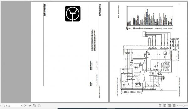 Raymond Reach Fork Truck 7730 Schematics Maintenance Parts Manual 3