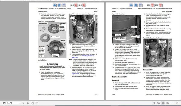 Raymond Reach Fork Truck EZ C EZ CD Schematics Maintenance Parts Manual 4