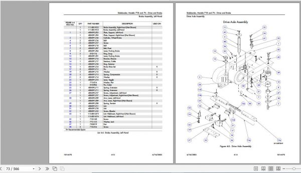 Raymond Side Loader Truck 71B 76 Schematics Maintenance Parts Manual 4