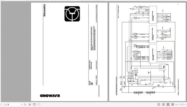 Raymond Side Loader Truck 9300 9400 Schematics Maintenance Parts Manual 2