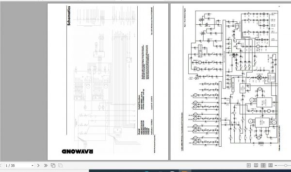 Raymond Sit down Counterbalanced Lift Truck 4400 Schematics Maintenance Parts Manual 3 1