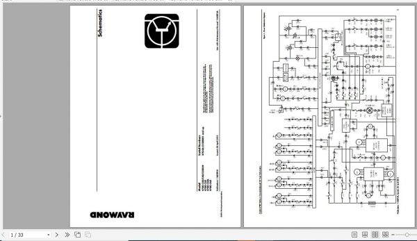 Raymond Sit down Counterbalanced Lift Truck 4700 Schematics Maintenance Parts Manual 3