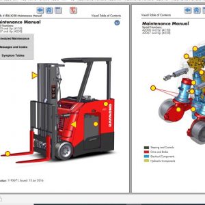 Raymond Stand Up Counterbalanced Lift Truck 4150 4250 Schematics Maintenance Parts Manual 1
