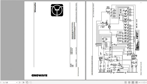 Raymond Stand Up Counterbalanced Lift Truck 4150 4250 Schematics Maintenance Parts Manual 3