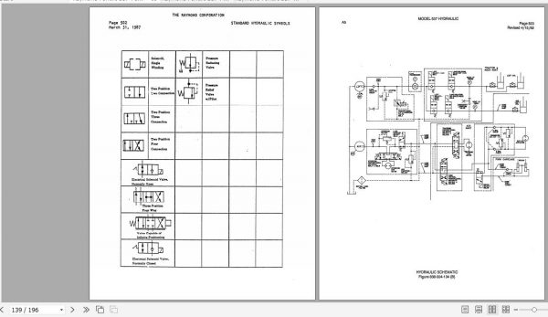 Raymond Swing Reach Truck 537 Maintenance Parts Manual 3