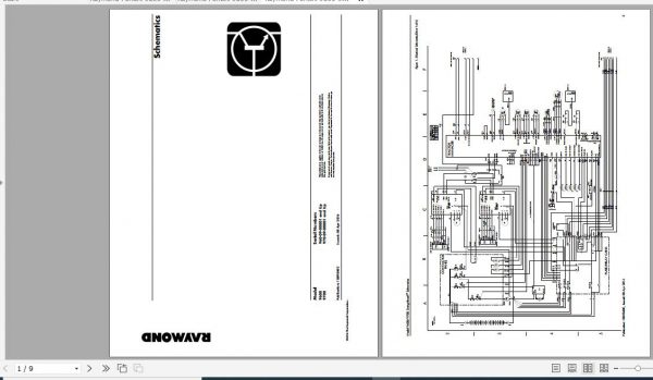 Raymond Swing Reach Truck 9600 9700 Maintenance Parts Manual 3