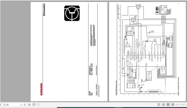 Raymond Walkie Pallet Truck 8250 Schematic Maintenance Parts Manual 3
