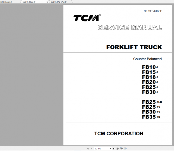 TCM FB25 7 service manual 3