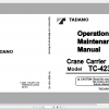 Tadano Crane Carrier TC 4230 1 TC 4230 1 00100 Operation Maintance Manual 1