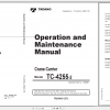 Tadano Crane Carrier TC 4255 2 TC 4255 2 00400 Operation Maintance Manual 1
