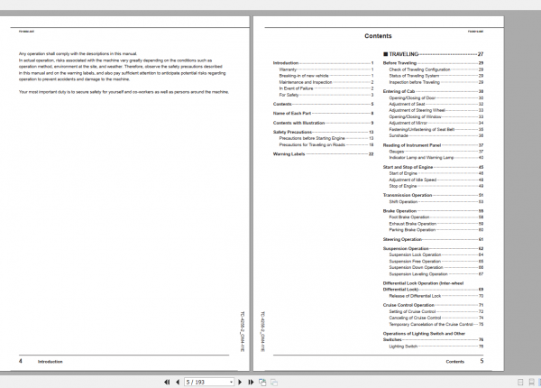 Tadano Crane Carrier TC 4255 2 TC 4255 2 00400 Operation Maintance Manual 2