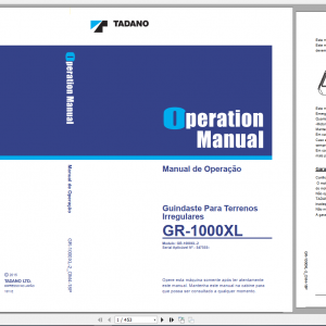 Tadano Rough Terrain Crane GR 1000XL 2 GR 1000 2 00104 Operation Maintance Manual 1