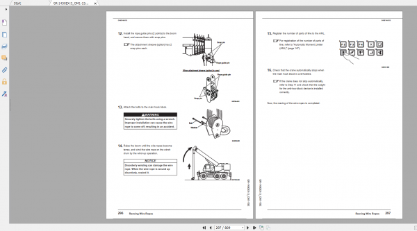 Tadano Rough Terrain Crane GR 1450EX 3 GR 1450E 3 00102 Operation Maintance Manual 3