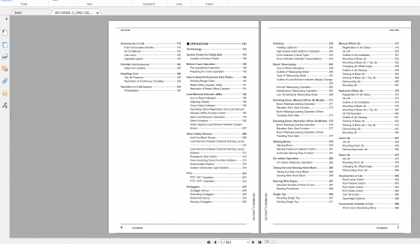 Tadano Rough Terrain Crane GR 1600XL 3 GR 1600 3 00103 Operation Maintance Manual 2