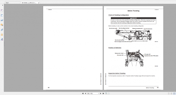 Tadano Rough Terrain Crane GR 350XL 2 GR 350 2 00102 Operation Maintance Manual 1
