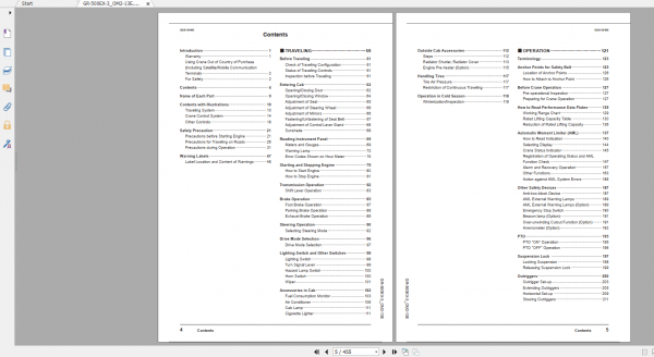 Tadano Rough Terrain Crane GR 500EX 3 GR 500E 3 00122 Operation Maintance Manual 2