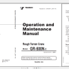 Tadano Rough Terrain Crane GR 500NPT 1 GR 500N 1 00104 Operation Maintance Manual 1