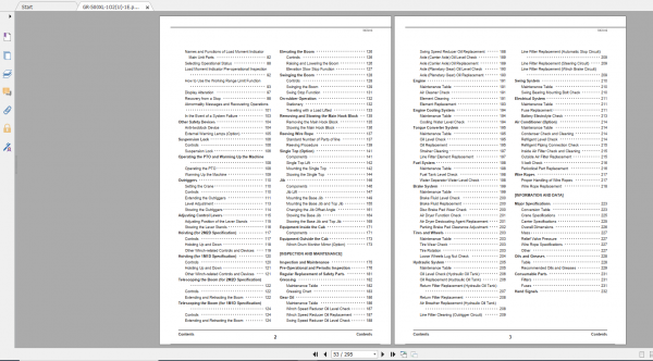 Tadano Rough Terrain Crane GR 500XL 1 GR 500 1 00101 Operation Maintance Manual 2