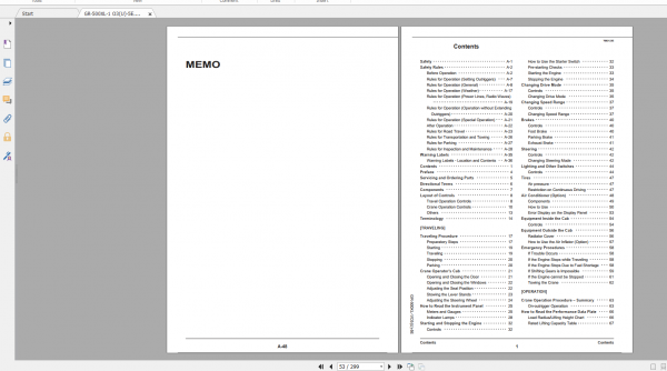 Tadano Rough Terrain Crane GR 500XL 1 GR 500 1 00213 Operation Maintance Manual 2