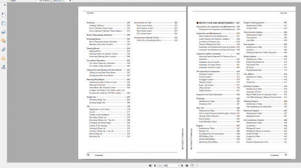 Tadano Rough Terrain Crane GR 500XL 3 GR 500 3 00311 Operation Maintance Manual 2