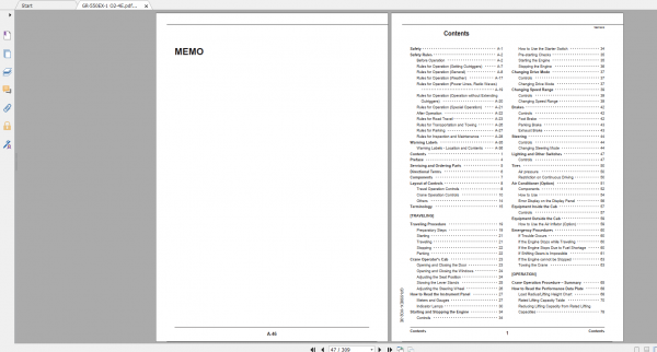 Tadano Rough Terrain Crane GR 550EX 1 GR 550E 1 00215 Operation Maintance Manual 2