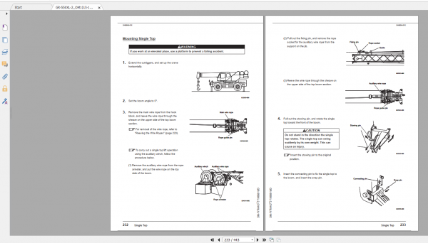 Tadano Rough Terrain Crane GR 550XL 2 GR 550 2 00104 Maintance Manual 3