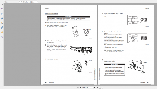 Tadano Rough Terrain Crane GR 550XL 3 GR 550 3 00311 Operation Maintance Manual 3