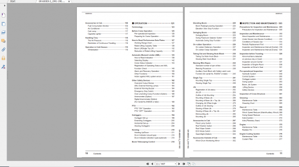 Tadano Rough Terrain Crane GR 600EX 2 GR 600E 2 00201 Operation Maintance Manual 2